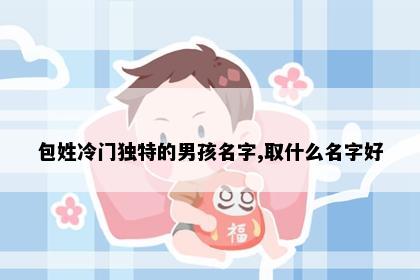 包姓冷门独特的男孩名字,取什么名字好